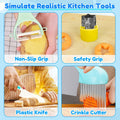 OLRMA 20PCS Kids Knife Set Blue Child-Friendly Plastic Cooking Tools by Deal US