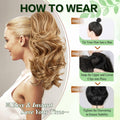 Mayouda 18in Long Curly Wavy Drawstring Ponytail Extension Light Blonde by Deal US