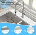 LZMYIVE Faucet Mat Kitchen Sink 24'' White Diatomite Quick Drying Stone Tray by Deal US