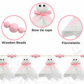 CRAFLOX Pink Halloween Garland Ghost Decor 6.6Ft Wooden Beads Small by Deal US