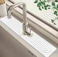 LZMYIVE Faucet Mat Kitchen Sink 24'' White Diatomite Quick Drying Stone Tray by Deal US