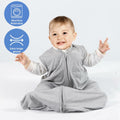 GUNTAIL Baby Sleep Sack 100% Rayon Cotton 2-Way Zipper Grey Size M by Deal US