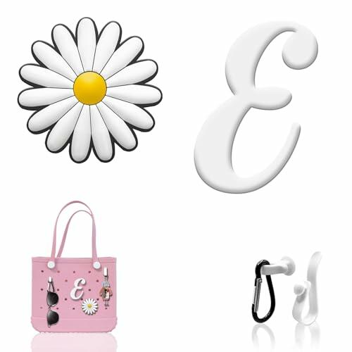 MISHANIER 4 Pcs Alphabet Charms for Bogg Bag Accessories Decorative Insert by Deal US