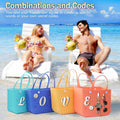 MISHANIER 4 Pcs Alphabet Charms for Bogg Bag Accessories Decorative Insert by Deal US
