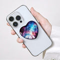 Luhoit Expanding Heart Shape Glass Phone Grip Finger Holder Purple Blue by Deal US
