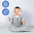 GUNTAIL Baby Sleep Sack 100% Rayon Cotton 2-Way Zipper Grey Size M by Deal US