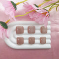YOJIATOP Cat Eye Press On Toenails 24pcs Light Brown Square Plastic by Deal US