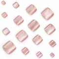 YOJIATOP Cat Eye Press On Toenails 24pcs Light Brown Square Plastic by Deal US