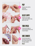 Nelikoo Semi Cured Gel Nail Strips 30 pcs Daisy Delight Floral Wraps by Deal US