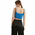 TUBANUR Women's Blue Cotton Sleeveless Crop Top Basic Fitted Tank Size S by Deal US