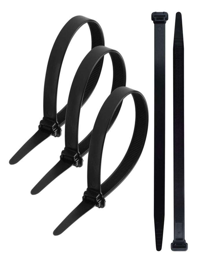 LOMAZH Cable Zip Ties 50pcs 12.2in Black Nylon 250lbs Tensile Strength by Deal US