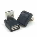 Generic USB 2.0 90 Degree Male to Female Adapter Connector 2 Pack Metallic by Deal US