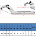 Eowpower Chrome Vanadium Adjustable Hook Wrench C Spanner 115-170mm by Deal US