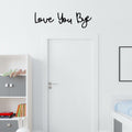 “Love You Bye” Wood Sign Wall Decor Rustic Farmhouse Entryway Plaque Black by Deal US