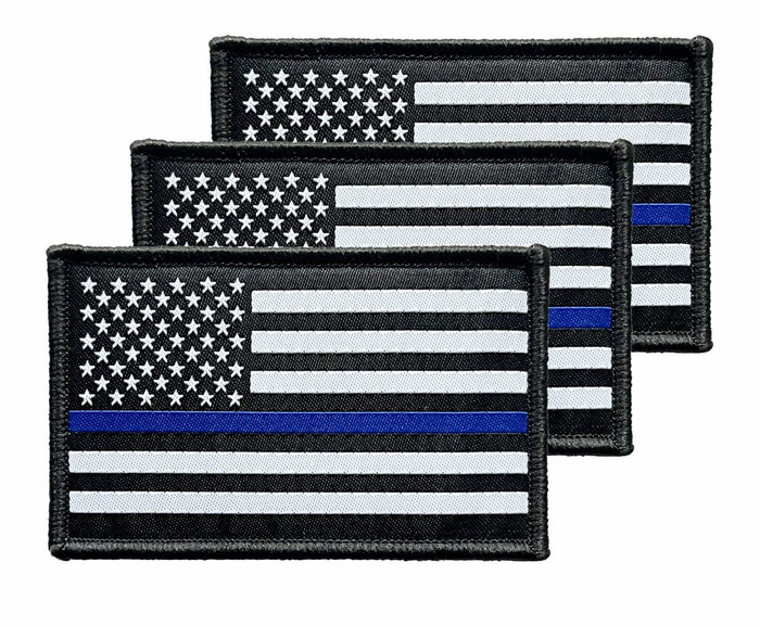 Ceclflag 3Pcs Police Flag Patch 2x3 Inch Tactical Embroidered Armband by Deal US
