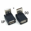 Generic USB 2.0 90 Degree Male to Female Adapter Connector 2 Pack Metallic by Deal US