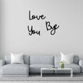 “Love You Bye” Wood Sign Wall Decor Rustic Farmhouse Entryway Plaque Black by Deal US