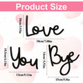 “Love You Bye” Wood Sign Wall Decor Rustic Farmhouse Entryway Plaque Black by Deal US