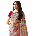 MOHIT CREATIONS Women's Partywear Printed Saree Pink Wool Georgette One Size by Deal US