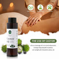 Fuuerds Organic Castor Oil Cold Pressed Unrefined Hair Skin Lashes 8.8oz by Deal US