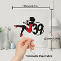 HEYUWING Red Glitter Lipstick 39 Girl Cake Topper Picks Paper Decor by Deal US