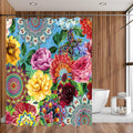 weesire Boho Floral Fabric Shower Curtain Colorful 72x72 Inch by Deal US
