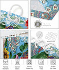 weesire Boho Floral Fabric Shower Curtain Colorful 72x72 Inch by Deal US