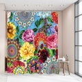 weesire Boho Floral Fabric Shower Curtain Colorful 72x72 Inch by Deal US