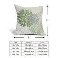 Sweetshow Sage Green Dahlia Linen Pillow Covers 18x18 Inch Set of 2 by Deal US