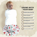 GUNTAIL Baby Sleep Sack Swaddle 3Way Adjustable Rayon Cotton Banana&Flower 6-12M by Deal US