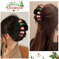 XEININVU Christmas Hair Claw Clip Velvet Large Santa Gingerbread 1Pc by Deal US