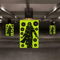 WEIMIKE Shooting Targets 12x18in Splatter Silhouette Paper Black Yellow Red by Deal US