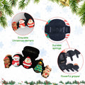 XEININVU Christmas Hair Claw Clip Velvet Large Santa Gingerbread 1Pc by Deal US