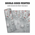 Giwawa Winter Snowflakes Placemats Set of 4 12x18 Silver Red Linen by Deal US