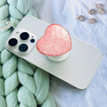 Luhoit Expanding Heart Shape Glass Phone Grip Stand Pink LSF5C by Deal US