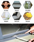 Noabaco 33 Ft Brush Weather Stripping Door Window Seal Strip Grey 11/32x9/16 by Deal US