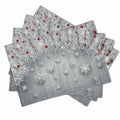 Giwawa Winter Snowflakes Placemats Set of 4 12x18 Silver Red Linen by Deal US