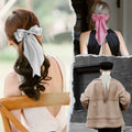 HUFITION Satin Metal Hair Bow Clips 3 PCS Beige Hot Pink Light Pink by Deal US