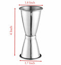 YIKANGHENG Silver Stainless Steel Cocktail Double Jigger 45ML 30ML by Deal US