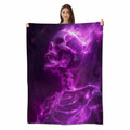 amepay Purple Skull Plush Flannel Throw Blanket 60x50 Inch by Deal US