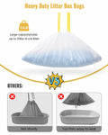 KONE Cat Litter Box Liners Jumbo Large Drawstring 36x18 30 Count by Deal US