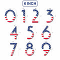 Metal House Number 8 with American Flag 6 Inch Rust-Proof Durable by Deal US