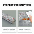 Giwawa Winter Snowflakes Placemats Set of 4 12x18 Silver Red Linen by Deal US