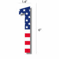 Metal House Number 8 with American Flag 6 Inch Rust-Proof Durable by Deal US