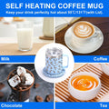 DEQIANG Heated Coffee Mug 12oz USB Powered 304 Stainless Steel Black Leopard by Deal US