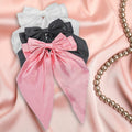 HUFITION Satin Metal Hair Bow Clips 3 PCS Beige Hot Pink Light Pink by Deal US