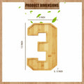 Valguri Wooden Charcuterie Number Fillable Board Box Large Reusable by Deal US