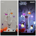 GNIXLING Halloween Tree Decorative Centerpiece White, Spooky Ornaments & Lights by Deal US