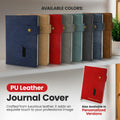 Promot PU Leather A5 Lined Notebook with Pen Red 200 Pages Elastic Pocket by Deal US