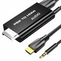 sartyee PS2 to HDMI Adapter Converter with 3.5mm Audio Cable Black by Deal US